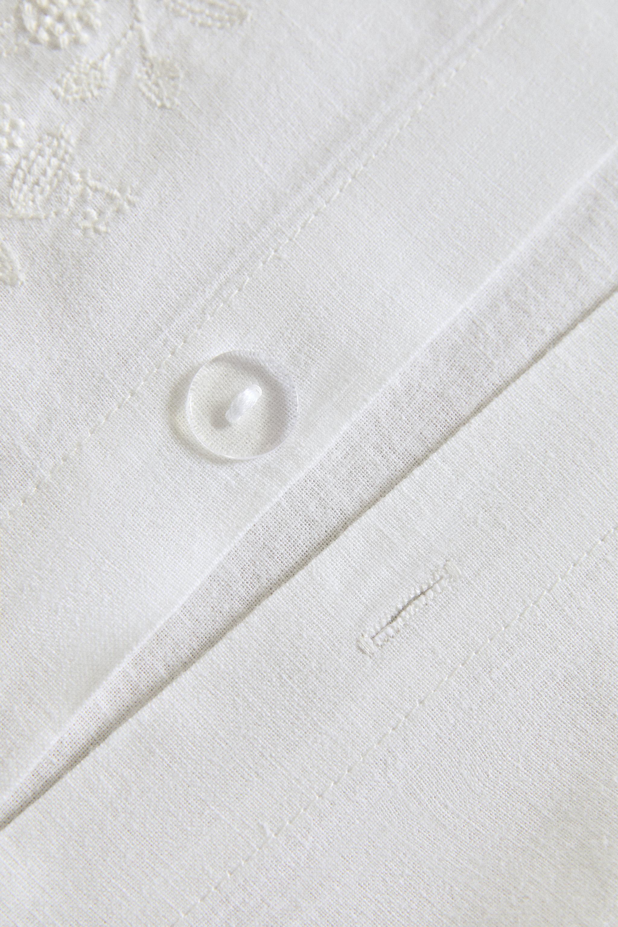 HOUSSE DE COUETTE COTON ET LIN RELIEF